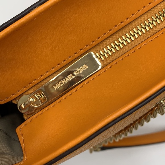 MICHAEL KORS JET SET ITEM MEDIUM FRONT ZIP POCKET CHAIN TOTE BAG HONEYCOMB COLOR - Picture 16 of 16